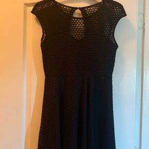Black flows dress